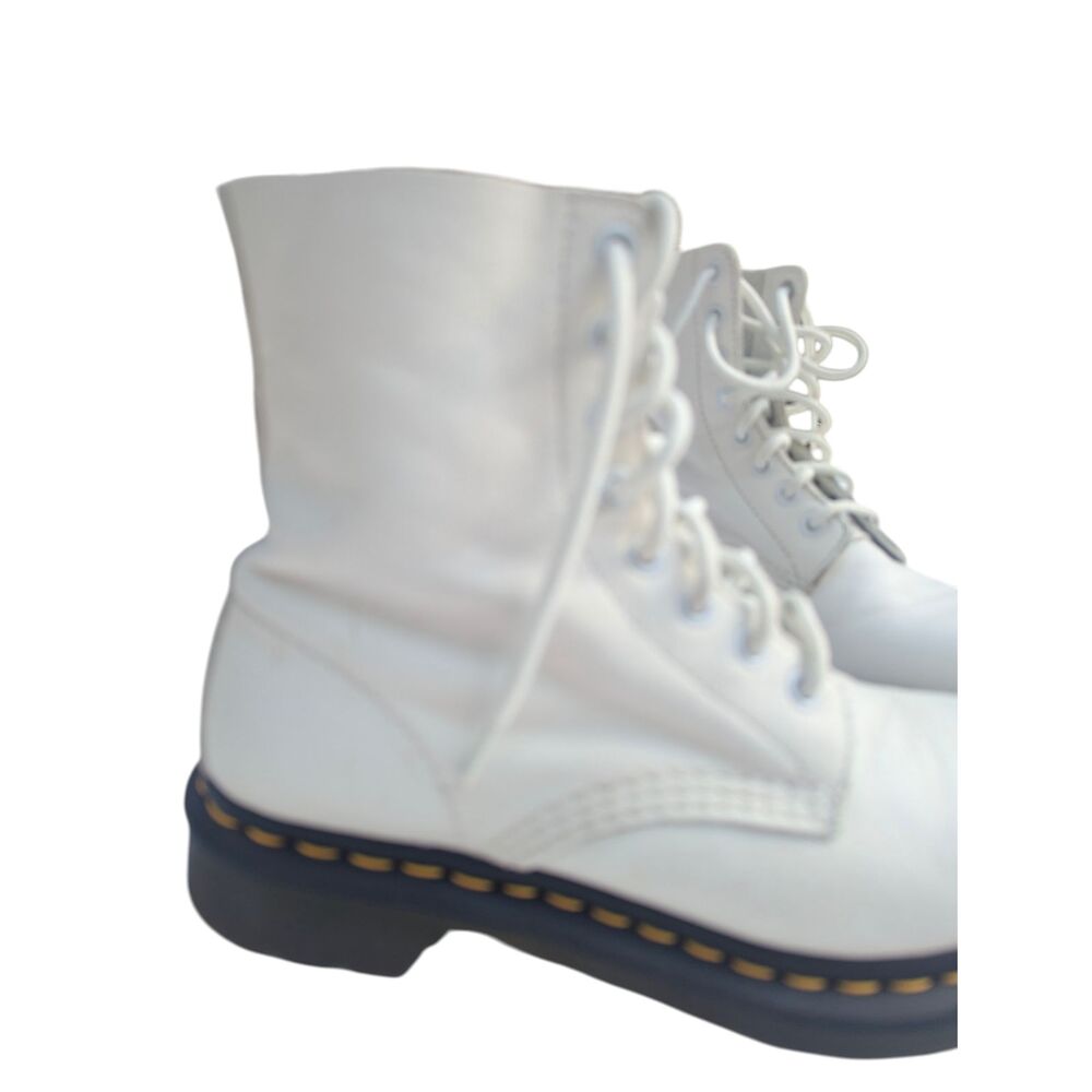 Dr Martens 1460 Pascal White Leather 8 Eye Boots Womens 6 EU 37 AirWair
